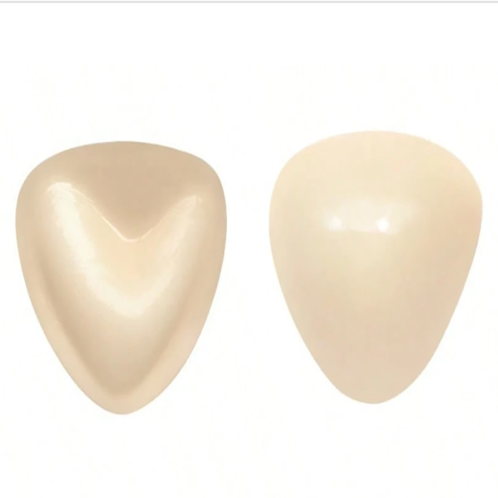 Pair of Sticky push up bra inserts on a white background